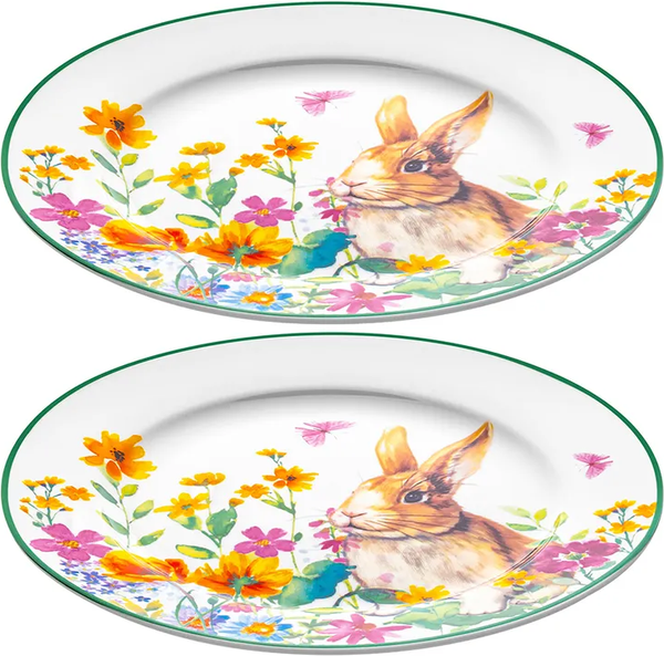Изображение товара Набор тарелок Elan Gallery Кролик в цветочном поле / 880248