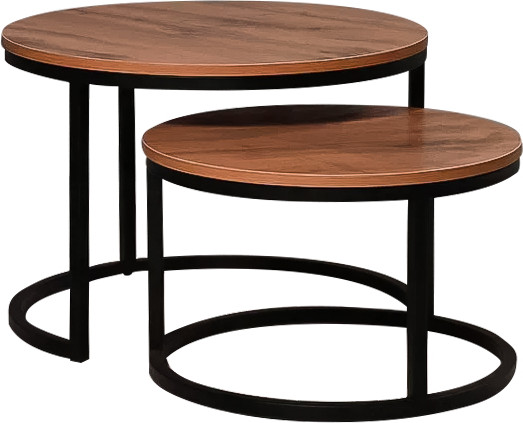 Изображение товара Комплект журнальных столиков Мир стульев №6 (черный муар/дуб вотан)