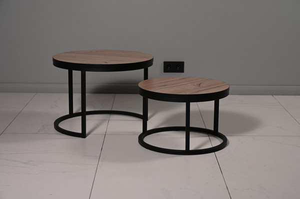 Изображение товара Комплект журнальных столиков Мир стульев  №6 (черный муар/дуб кера)