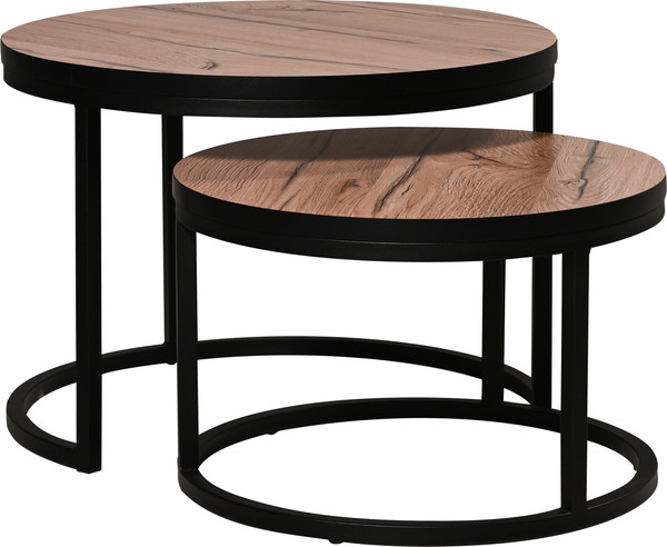 Изображение товара Комплект журнальных столиков Мир стульев  №6 (черный муар/дуб кера)