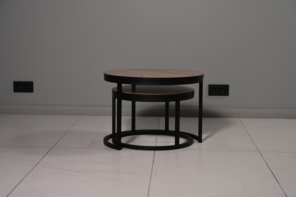 Изображение товара Комплект журнальных столиков Мир стульев  №6 (черный муар/дуб кера)