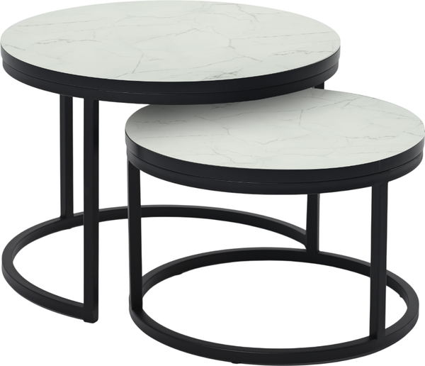 Изображение товара Комплект журнальных столиков Мир стульев  №6 (черный муар/жемчужный перито)