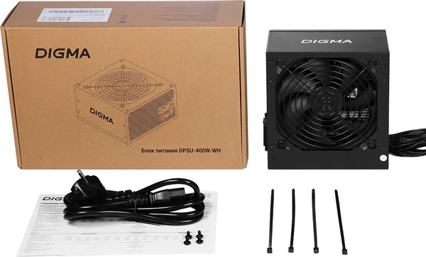Изображение товара Блок питания для компьютера Digma DPSU-400W-WH