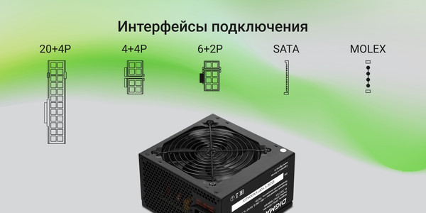 Изображение товара Блок питания для компьютера Digma DPSU-750W-WH