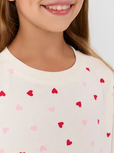Изображение товара Сорочка детская Mark Formelle 577718 (р.122-60, сердечки на молоке)