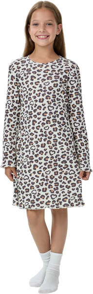 Изображение товара Сорочка детская Mark Formelle 577726 (р.146-72, леопардовые сердечки на молоке)