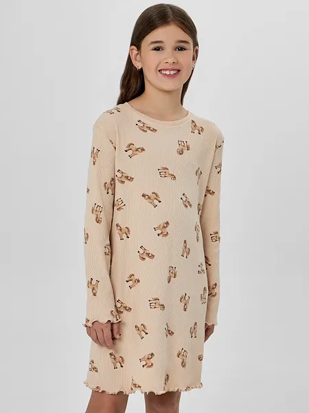 Изображение товара Сорочка детская Mark Formelle 577726 (р.104-56, лошадки на бежевом)