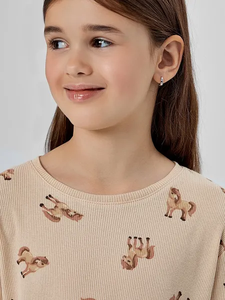 Изображение товара Сорочка детская Mark Formelle 577726 (р.134-68, лошадки на бежевом)