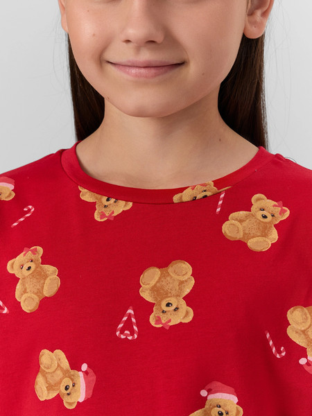 Изображение товара Сорочка детская Mark Formelle 577727 (р.122-60, НГ медвежата на красном)