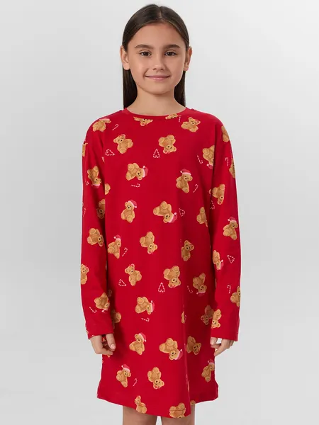 Изображение товара Сорочка детская Mark Formelle 577727 (р.146-72, НГ медвежата на красном)