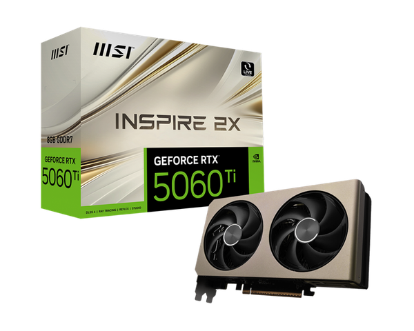 Изображение товара Видеокарта MSI RTX 5060 Ti 8G Inspire 2X
