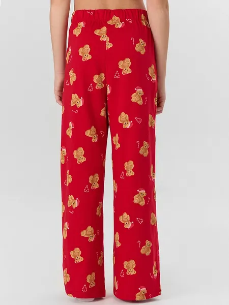 Изображение товара Штаны пижамные детские Mark Formelle 587001 (р.134-68, НГ медвежата на красном)