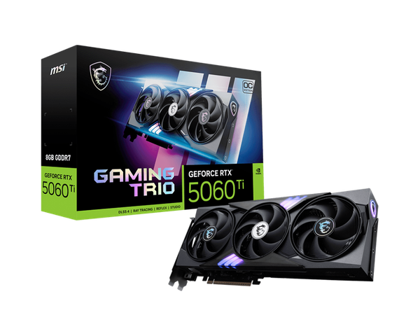 Изображение товара Видеокарта MSI RTX 5060 Ti 8G Gaming Trio OC
