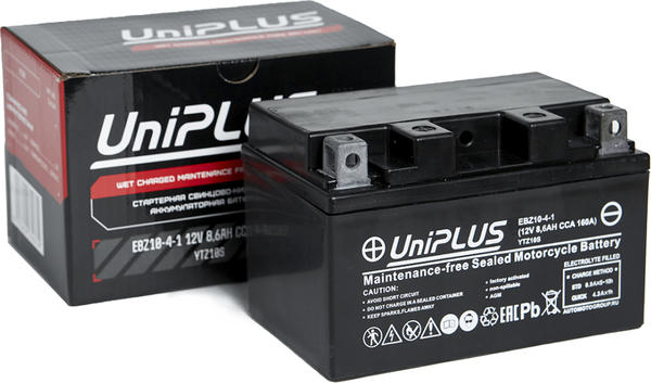 Изображение товара Мотоаккумулятор UniPLUS HP (1) 150A YTZ10S-BS / EBZ10-4-1 (8.6А/ч)