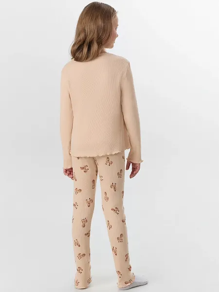 Изображение товара Пижама детская Mark Formelle 567753 (р.122-60, бежевый/лошадки на бежевом)