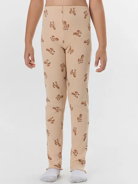 Изображение товара Пижама детская Mark Formelle 567753 (р.134-68, бежевый/лошадки на бежевом)