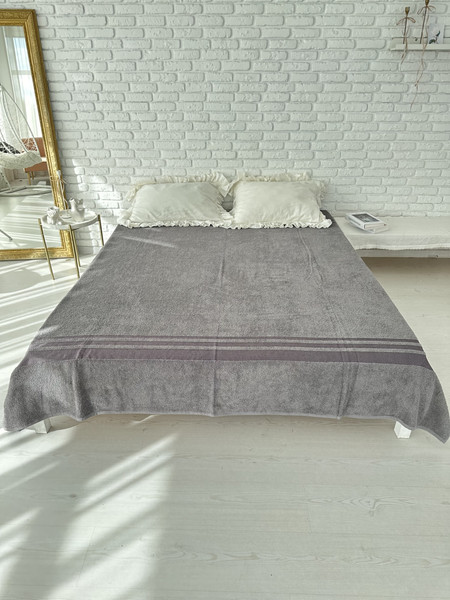 Изображение товара Плед Lilia Махровый ПМ-220x200 (серый)