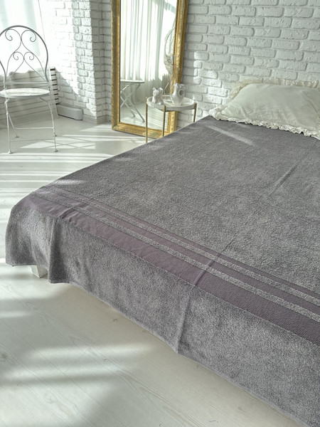 Изображение товара Плед Lilia Махровый ПМ-220x200 (серый)