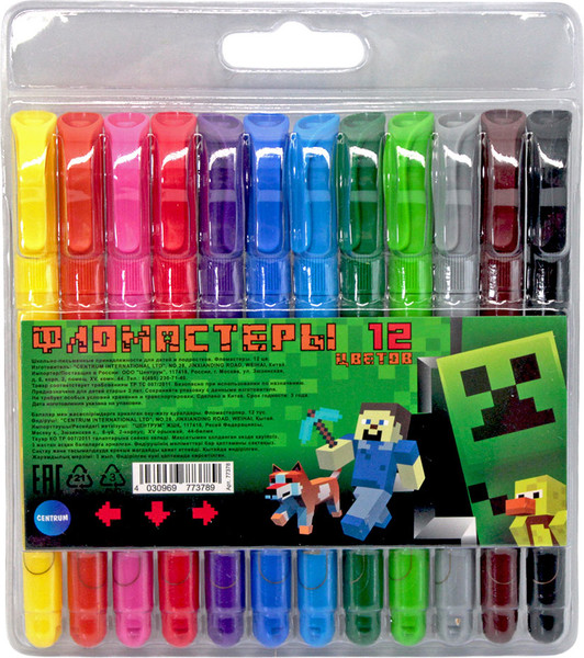 Изображение товара Фломастеры Centrum My Game / 77378 (12цв)