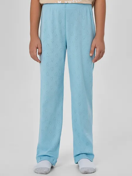 Изображение товара Пижама детская Mark Formelle 567756 (р.128-64, бежевый/сердечки на голубом)