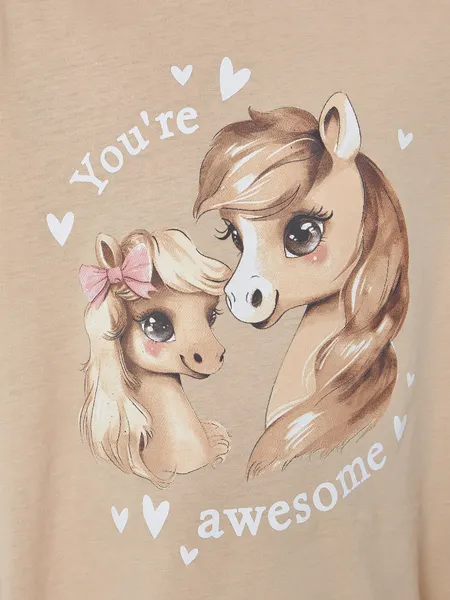 Изображение товара Пижама детская Mark Formelle 567756 (р.134-68, бежевый/сердечки на голубом)