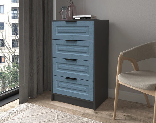 Изображение товара Комод Интерлиния Концепт КТ-К60 Деко (антрацит/дуб лазурный)