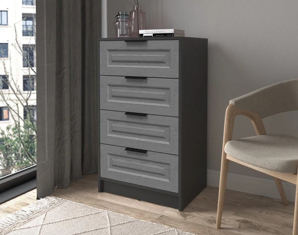 Изображение товара Комод Интерлиния Концепт КТ-К60 Деко (антрацит/дуб серый)