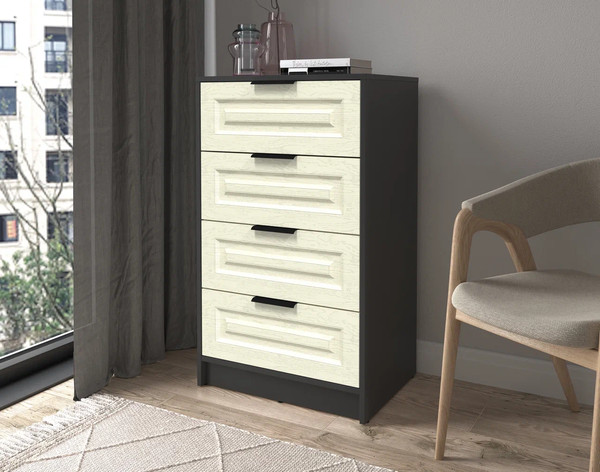 Изображение товара Комод Интерлиния  Концепт КТ-К60 Деко (антрацит/дуб снежный)