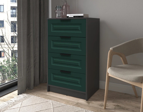 Изображение товара Комод Интерлиния Концепт КТ-К60 Деко (антрацит/изумруд)