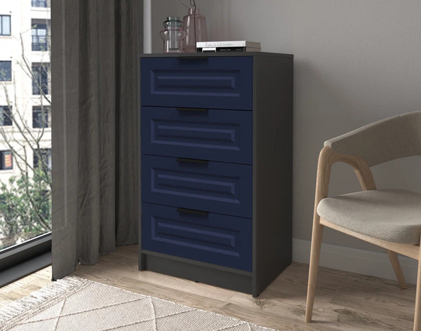 Изображение товара Комод Интерлиния Концепт КТ-К60 Деко (антрацит/индиго)