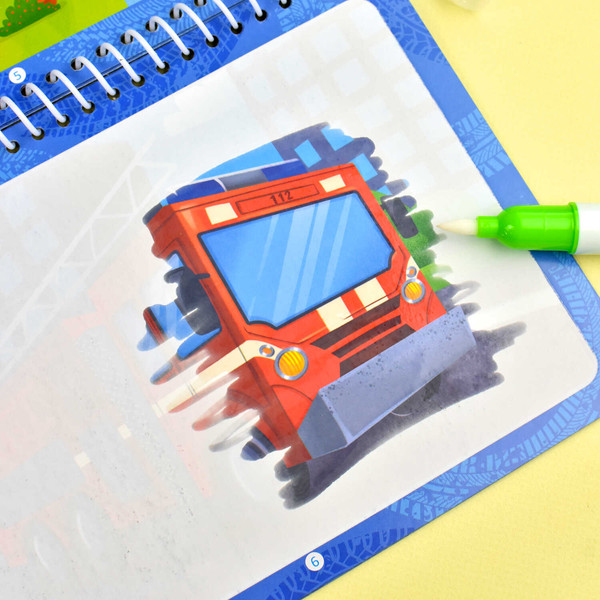 Изображение товара Раскраска Феникс+ Водная многоразовая. Транспорт / 64112