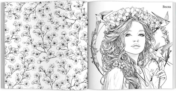 Изображение товара Раскраска Феникс+ Красивые девушки. Симфония года / 73363