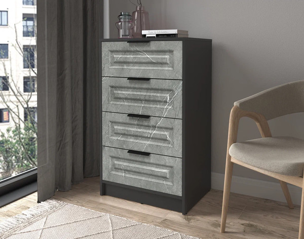 Изображение товара Комод Интерлиния Концепт КТ-К60 Деко ( антрацит/керамика)