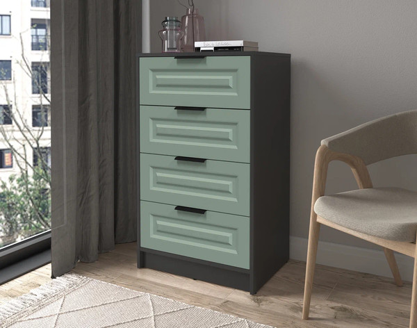 Изображение товара Комод Интерлиния Концепт КТ-К60 Деко (антрацит/мята)