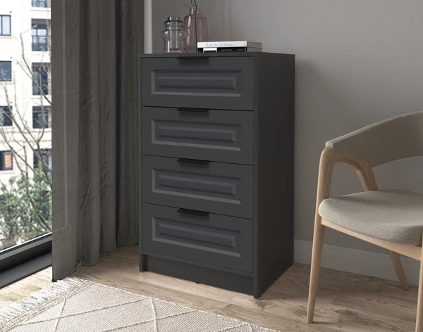 Изображение товара Комод Интерлиния Концепт КТ-К60 Деко (антрацит/пепел)