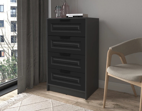 Изображение товара Комод Интерлиния Концепт КТ-К60 Деко (антрацит/черный)