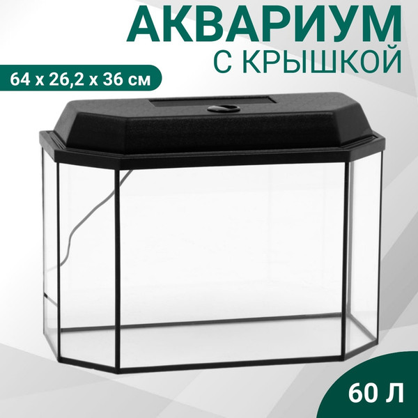 Изображение товара Аквариум Sima-Land Панорамный / 7338292 (черный)