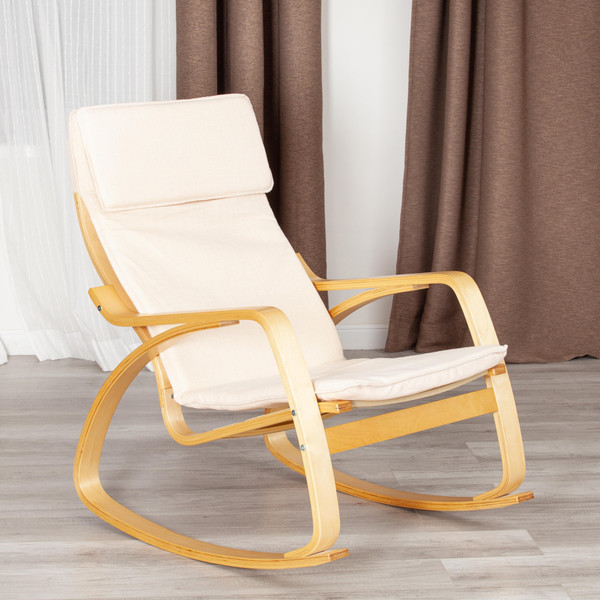 Изображение товара Кресло-качалка Мир Ротанга АХ 3005  (береза/дуб/бежевый)