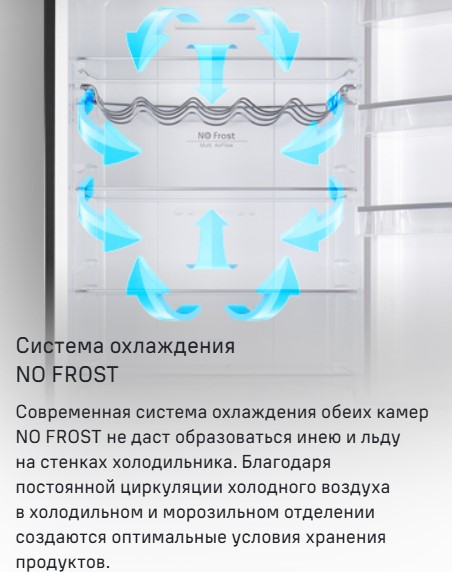 Изображение товара Холодильник с морозильником Maunfeld MFF200NFB Inverter