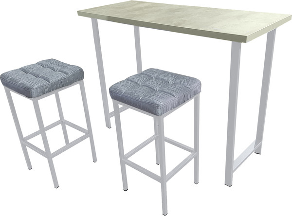 Изображение товара Консольный столик Древпром Шелковый камень 120x50x88 М94 / ДП1-02-04 (белый матовый)