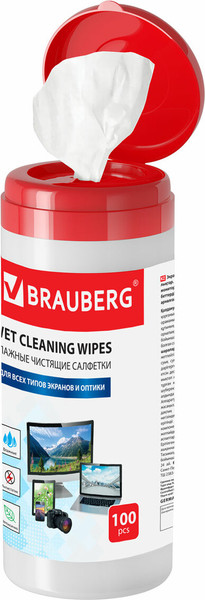 Изображение товара Салфетки для ухода за техникой Brauberg 510122 (100шт)