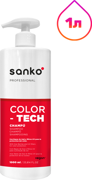 Изображение товара Шампунь для волос Sanko Color Tech для окрашенных волос (1л)