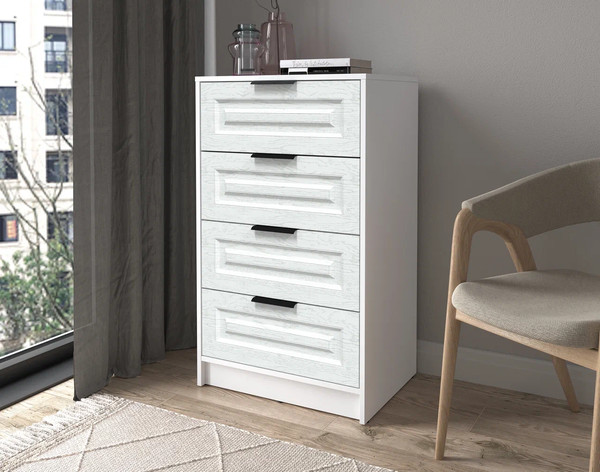 Изображение товара Комод Интерлиния Концепт КТ-К60 Деко (белый платинум/дуб полярный)