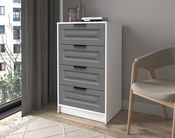 Изображение товара Комод Интерлиния  Концепт КТ-К60 Деко (белый платинум/дуб серый)