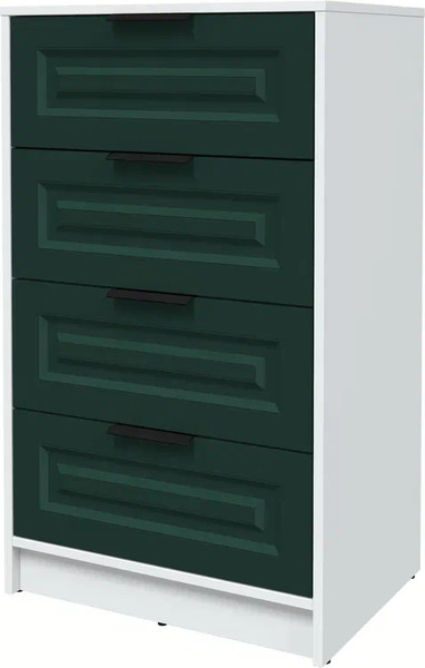 Изображение товара Комод Интерлиния Концепт КТ-К60 Деко (белый платинум/изумруд)