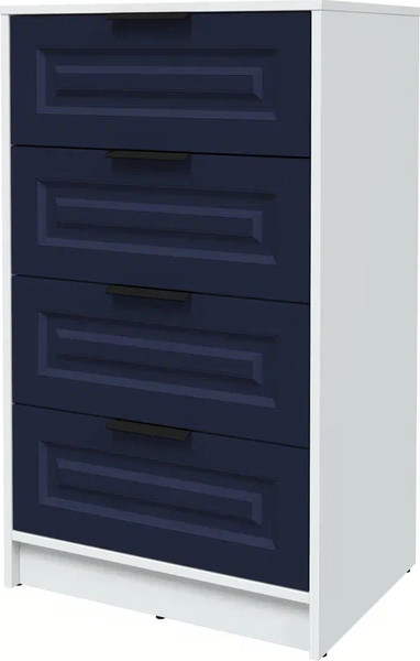 Изображение товара Комод Интерлиния Концепт КТ-К60 Деко (белый платинум/индиго)
