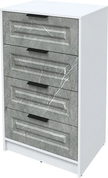 Изображение товара Комод Интерлиния Концепт КТ-К60 Деко (белый платинум/керамика)