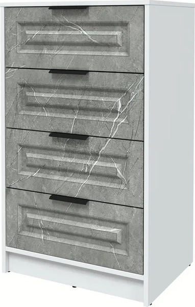 Изображение товара Комод Интерлиния Концепт КТ-К60 Деко (белый платинум/керамика)