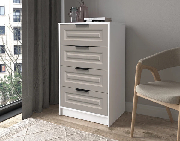 Изображение товара Комод Интерлиния Концепт КТ-К60 Деко (белый платинум/луна)