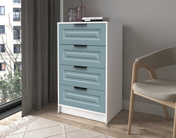 Изображение товара Комод Интерлиния Концепт КТ-К60 Деко (белый платинум/океан)